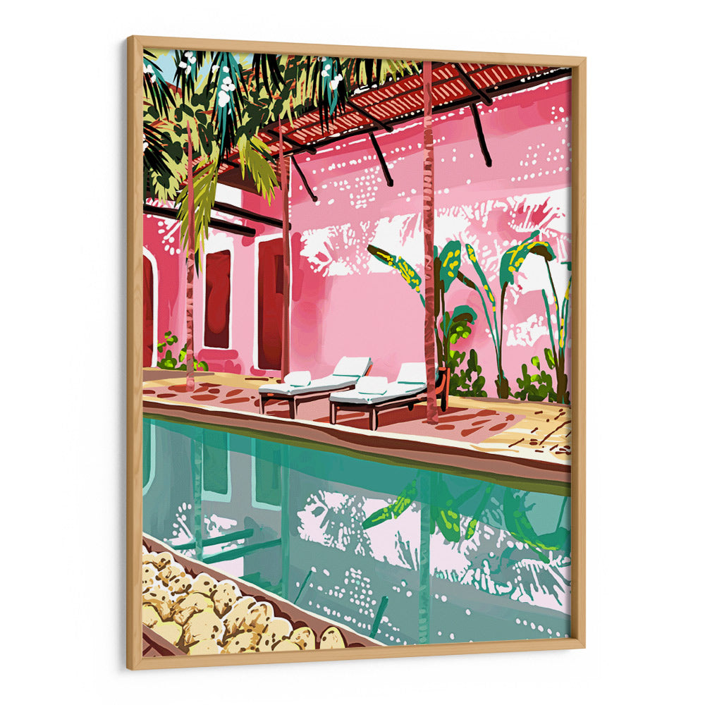 Vacay Villa With Poolside Scene Wall Art Prints - XS / Matte Paper / Rolled Art - Nook At You