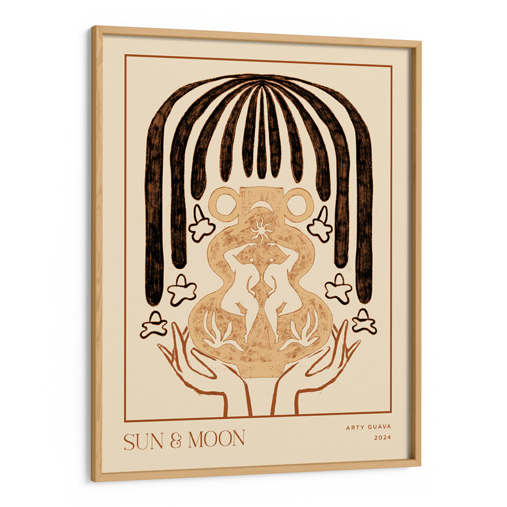 Sun & Moon Boho Artwork - XS / Matte Paper / Rolled Art - Nook At You