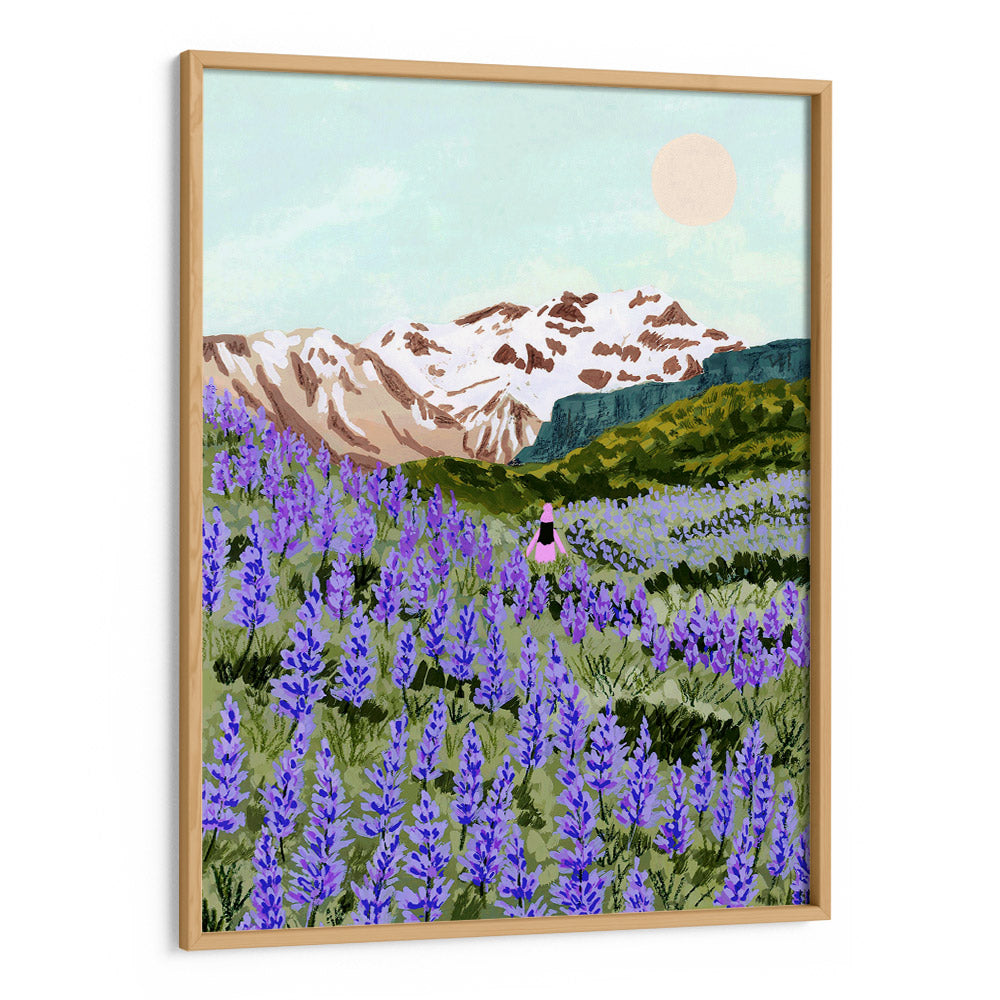 Lupine Landscape Painting - XS / Matte Paper / Rolled Art - Nook At You