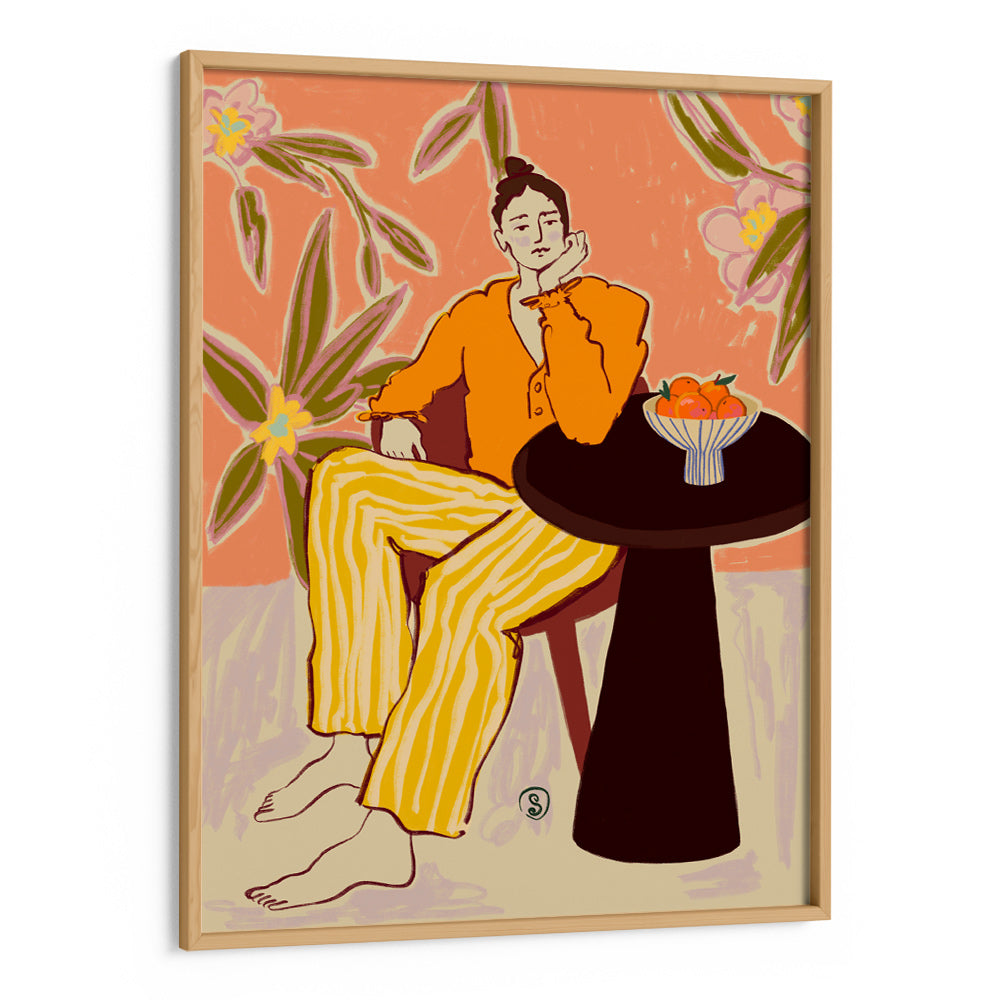 Woman With Oranges Boho Wall Art - 5XL / Canvas / Rolled Art - Nook At You