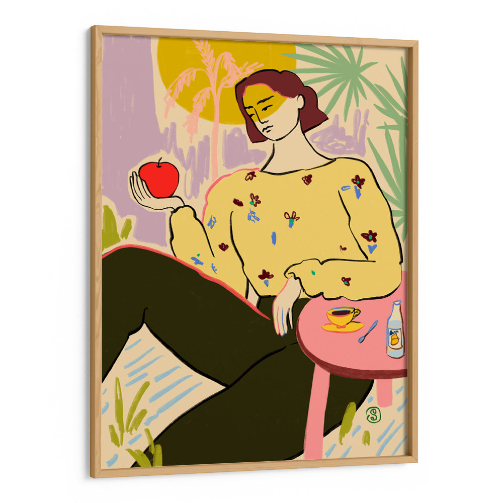 Woman With Apple Canvas Print - 5XL / Canvas / Rolled Art - Nook At You
