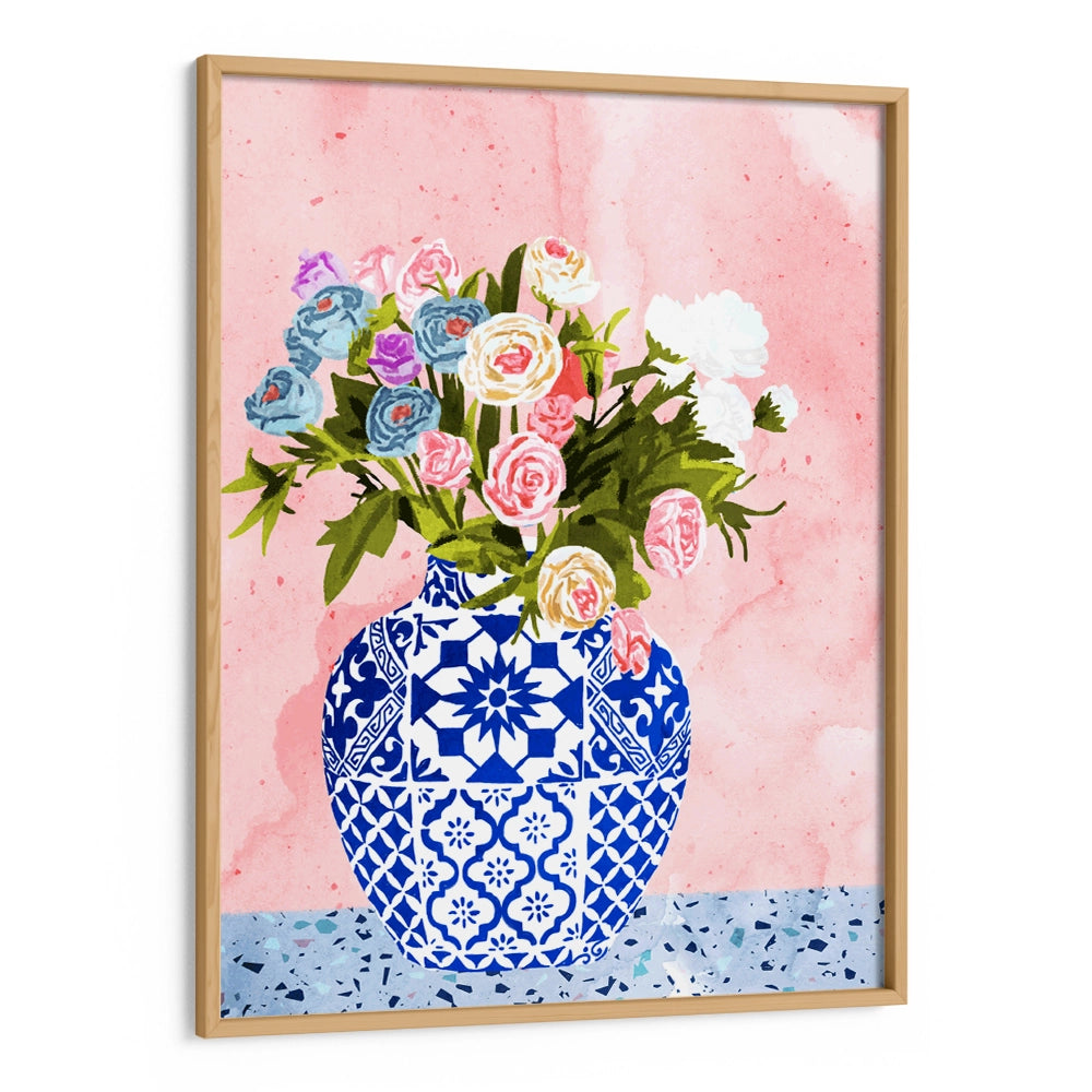 Ceramic Planter Botanical Canvas Painting - XS / Matte Paper / Rolled Art - Nook At You