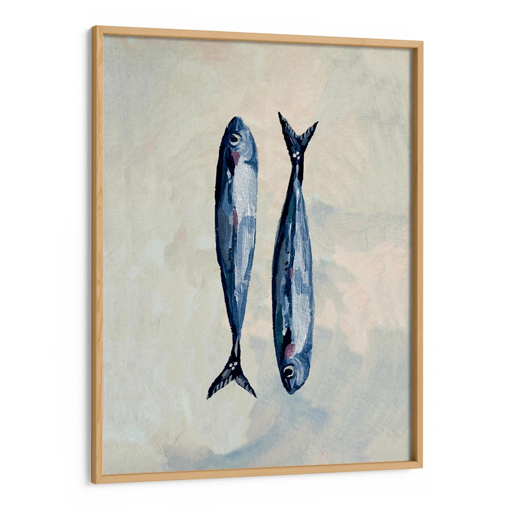 Sardines In Blue Gourmet Wall Art Poster - XS / Matte Paper / Rolled Art - Nook At You