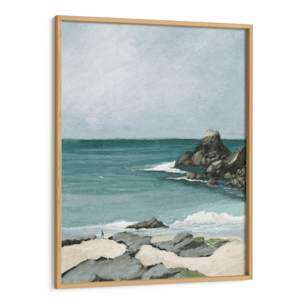 Trevone Bay Portrait Canvas Landscape Paintings - XS / Matte Paper / Rolled Art - Nook At You