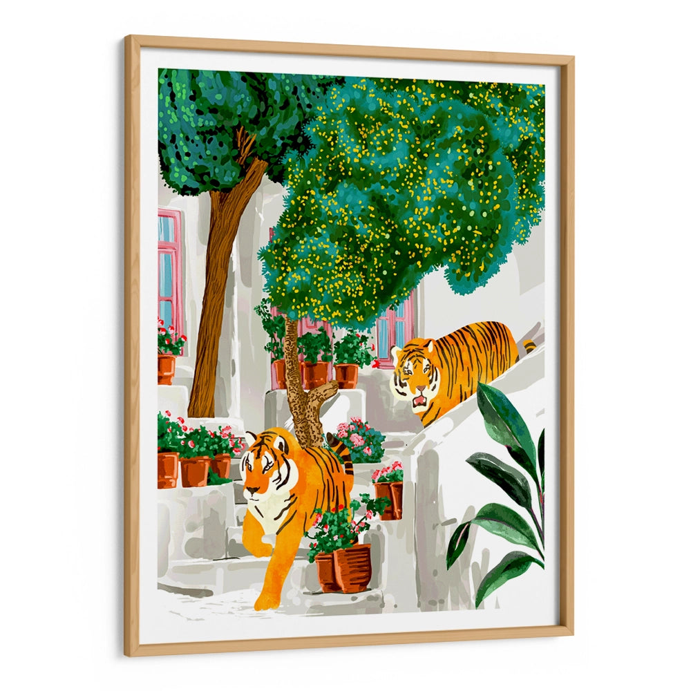 Tigers In Greece Botanical Wall Art - 5XL / Canvas / Rolled Art - Nook At You