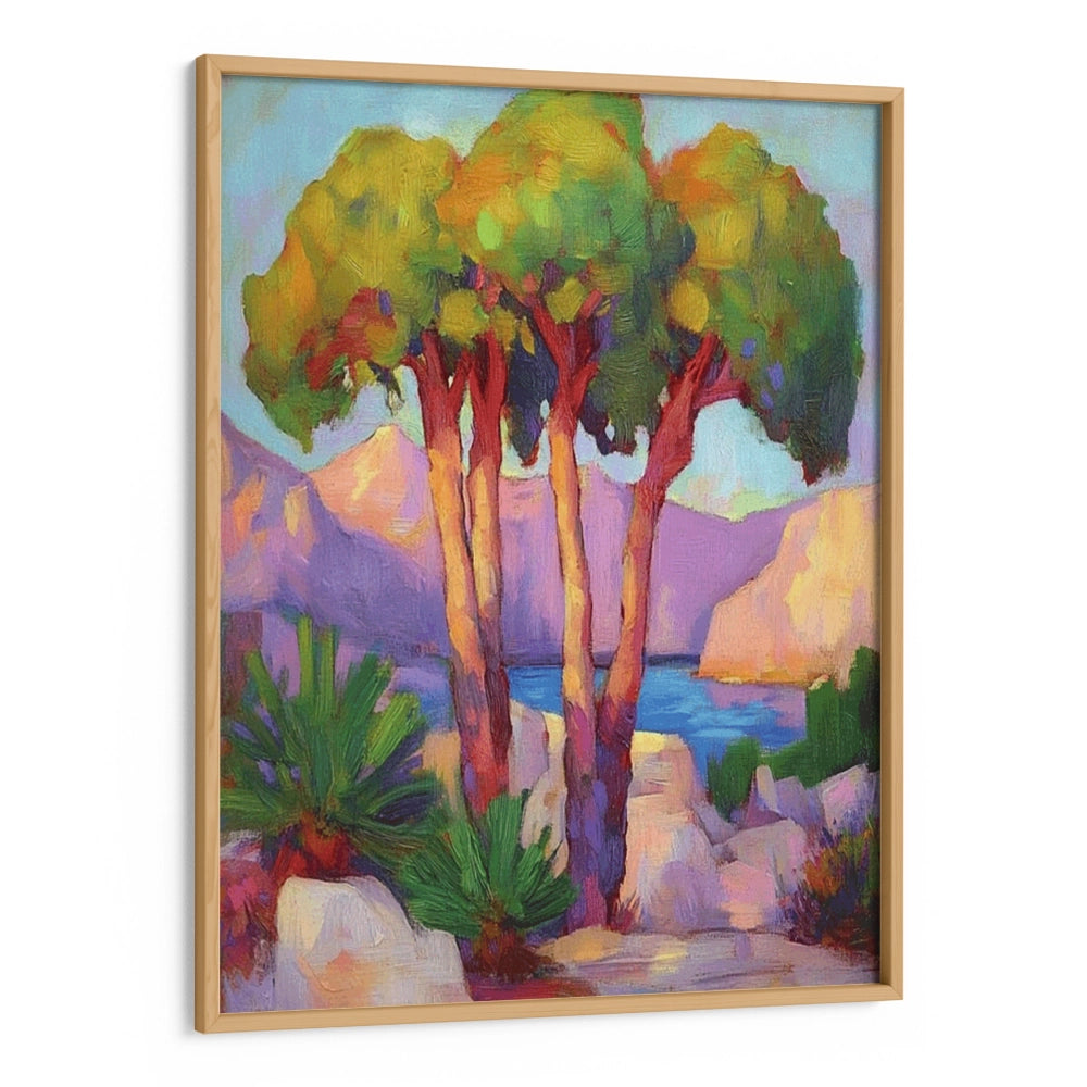 Three Trees By the Sea Landscape Wall Decor - XS / Matte Paper / Rolled Art - Nook At You
