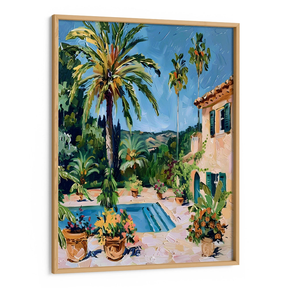 Pool and Palm Landscape Wall Decor - XS / Matte Paper / Rolled Art - Nook At You