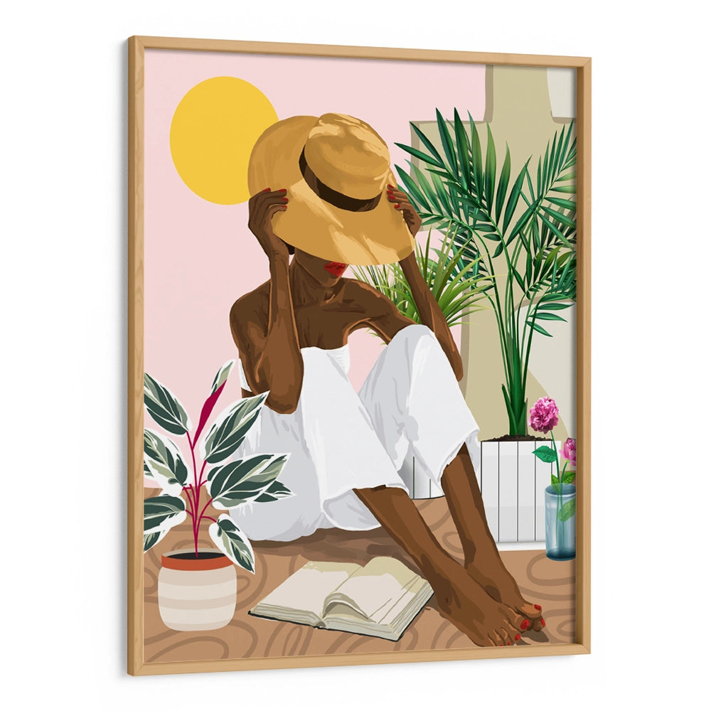 Summer Reading Women Illustration Painting - XS / Matte Paper / Rolled Art - Nook At You