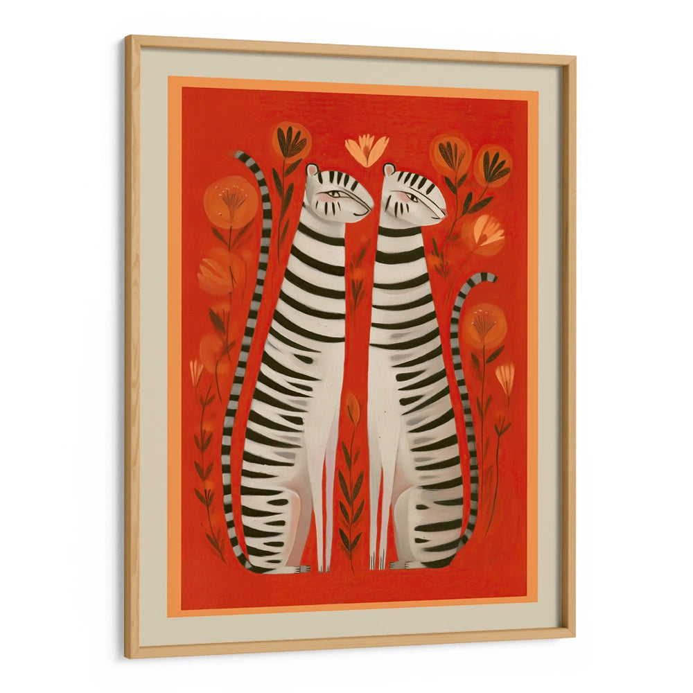 Whimsical White Tigers Canvas Wall Art - XS / Matte Paper / Rolled Art - Nook At You