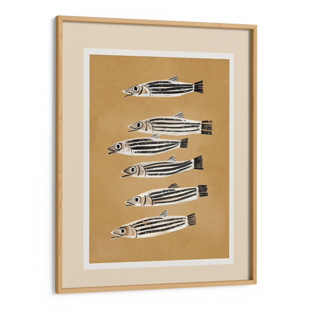 Minimal Fish Study Abstract Painting for Living Room - XS / Matte Paper / Rolled Art - Nook At You