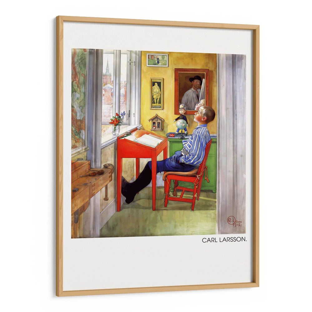 Carl Larsson - Esbjorn Doing His Homework Exhibition Art Poster - XS / Matte Paper / Rolled Art - Nook At You