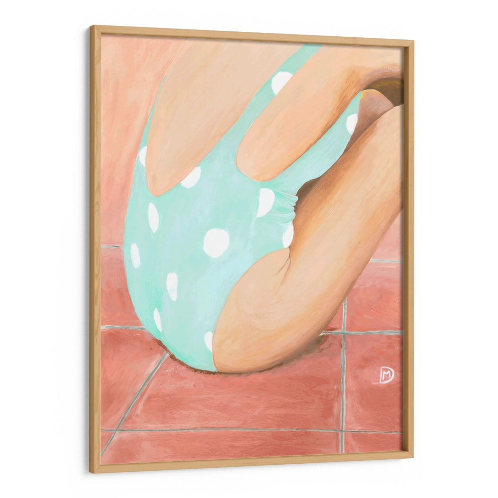 Quiet Reflection Women Illustration Wall Art Painting - XS / Matte Paper / Rolled Art - Nook At You