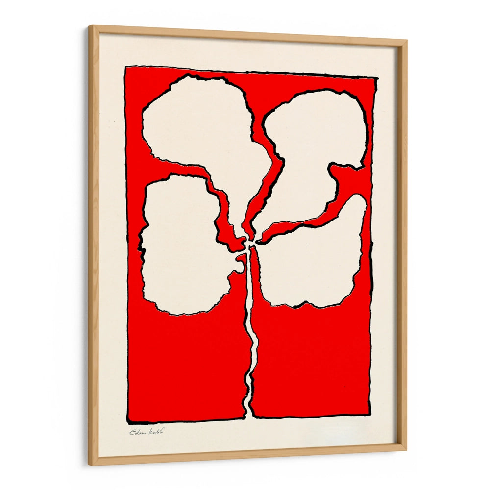 Red Flower Abstract Canvas Painting - XS / Matte Paper / Rolled Art - Nook At You