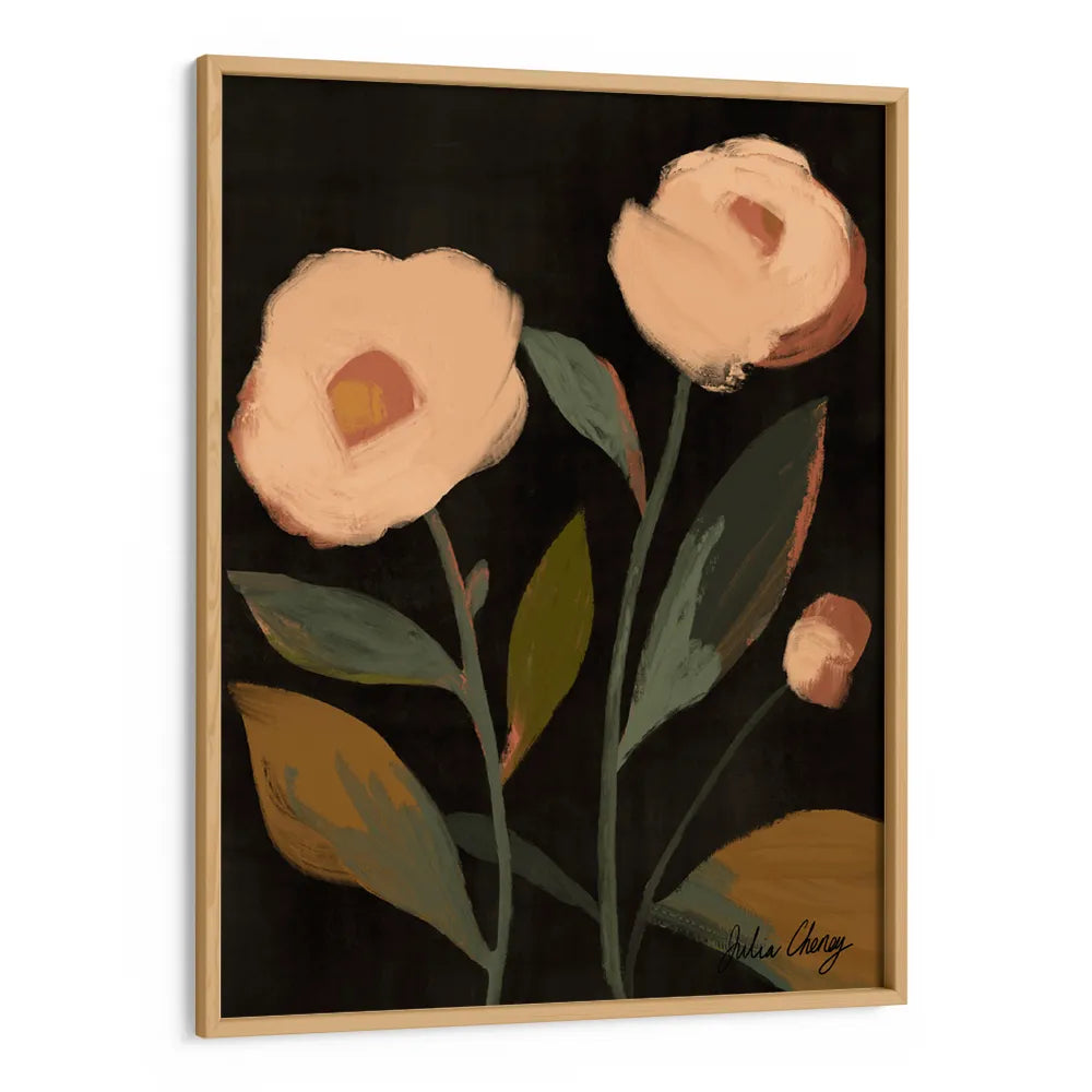 Midnight Blooms Botanical Painting - XS / Matte Paper / Rolled Art - Nook At You
