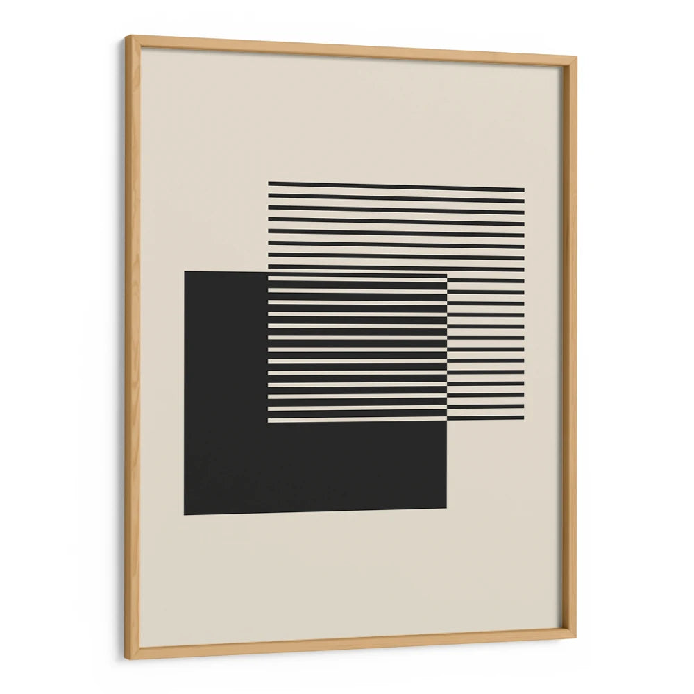 Layered Geometric Contrast Wall Art For Living Room - XS / Matte Paper / Rolled Art - Nook At You