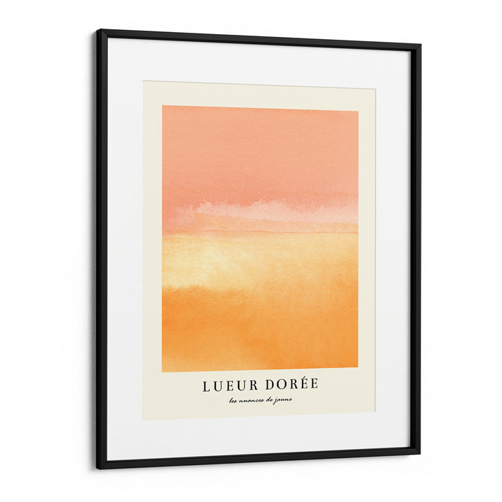 Lueur Doree I Abstract Art-Black Frame With Mount-Nook At You