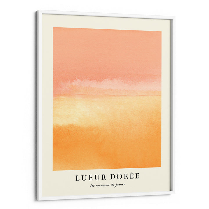 Lueur Doree I Abstract Art-White Frame-Nook At You