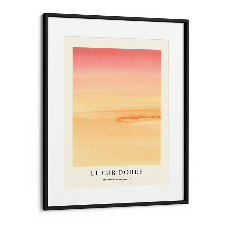 Lueur Doree II Abstract Art-Black Frame With Mount-Nook At You