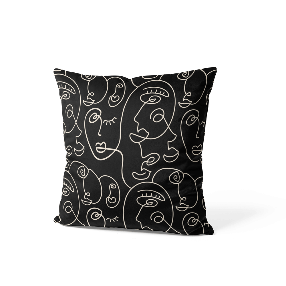 Line Art Satin Cushion Cover Nook At You  