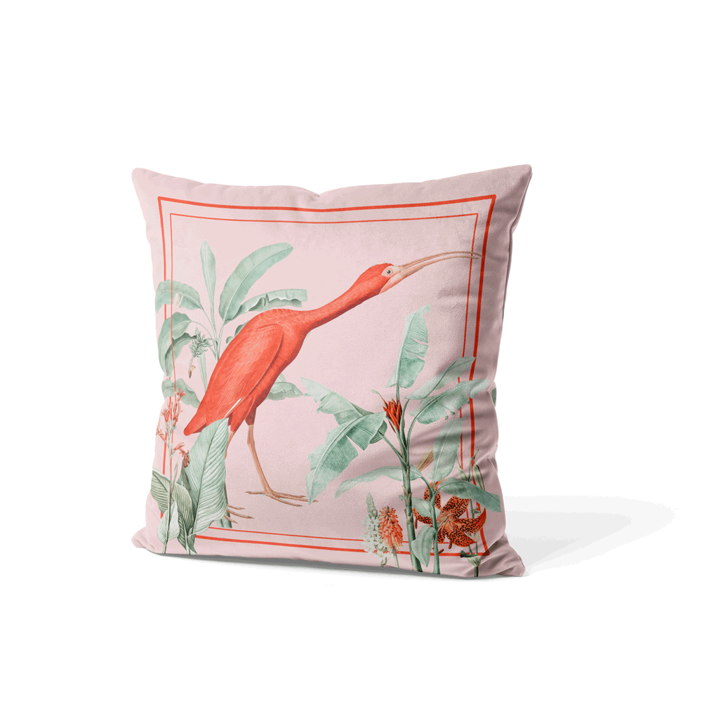 Flamingo Cotton Cushion Cover Nook At You  