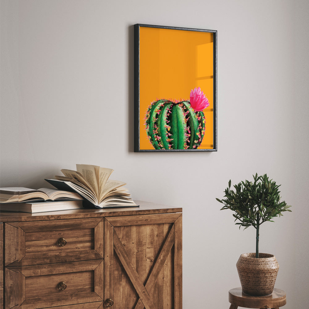 Mustard Succulent Nook At You Matte Paper Rolled Art