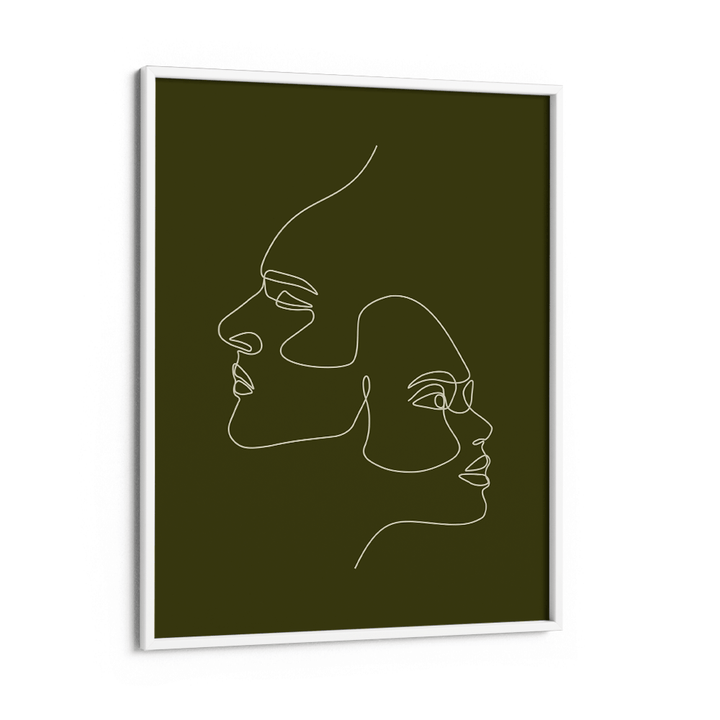 Deceit - Green Abstract Wall Art-White Frame-Nook At You