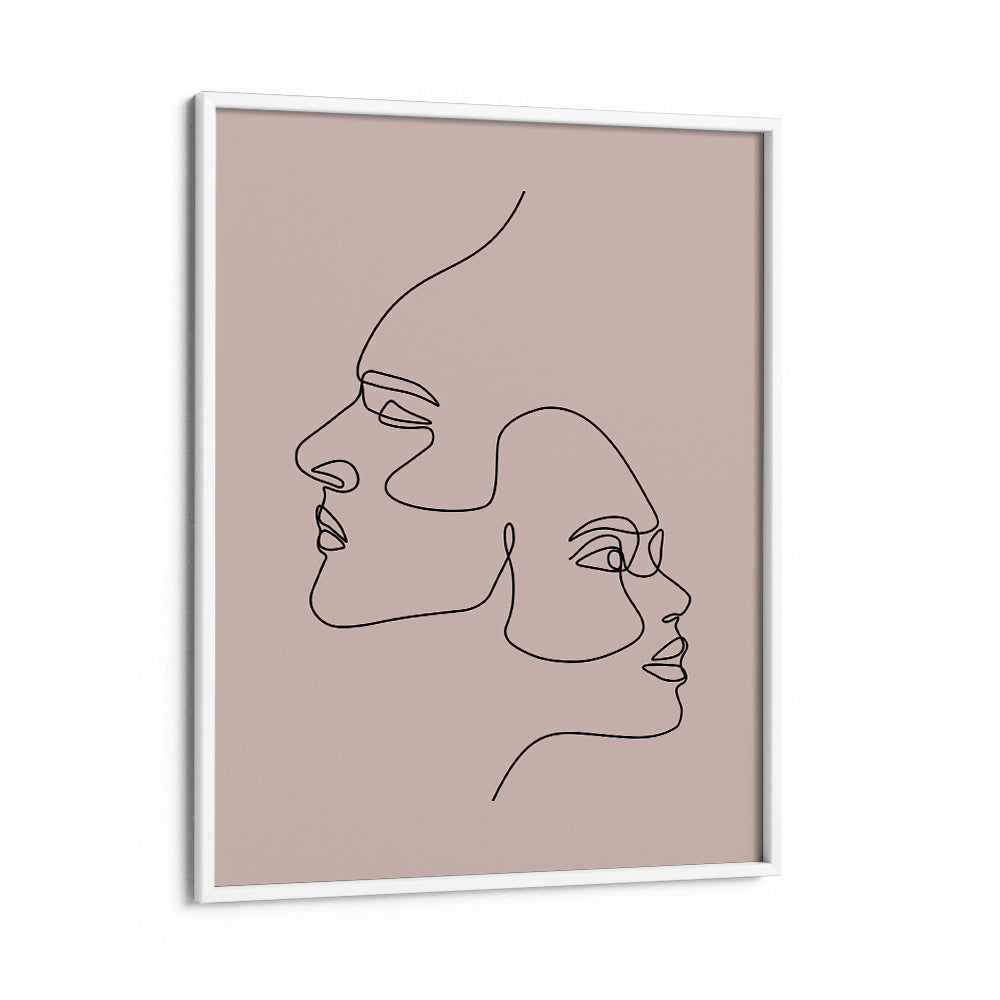 Deceit - Pink Abstract Wall Art-White Frame-Nook At You