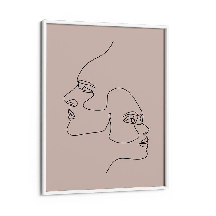 Deceit - Pink Abstract Wall Art-White Frame-Nook At You
