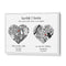 Dual Heart City Map - White