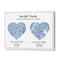 Personalized Dual Heart Street Map - Powder Blue