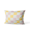 Peach Checkered Cushion Cover