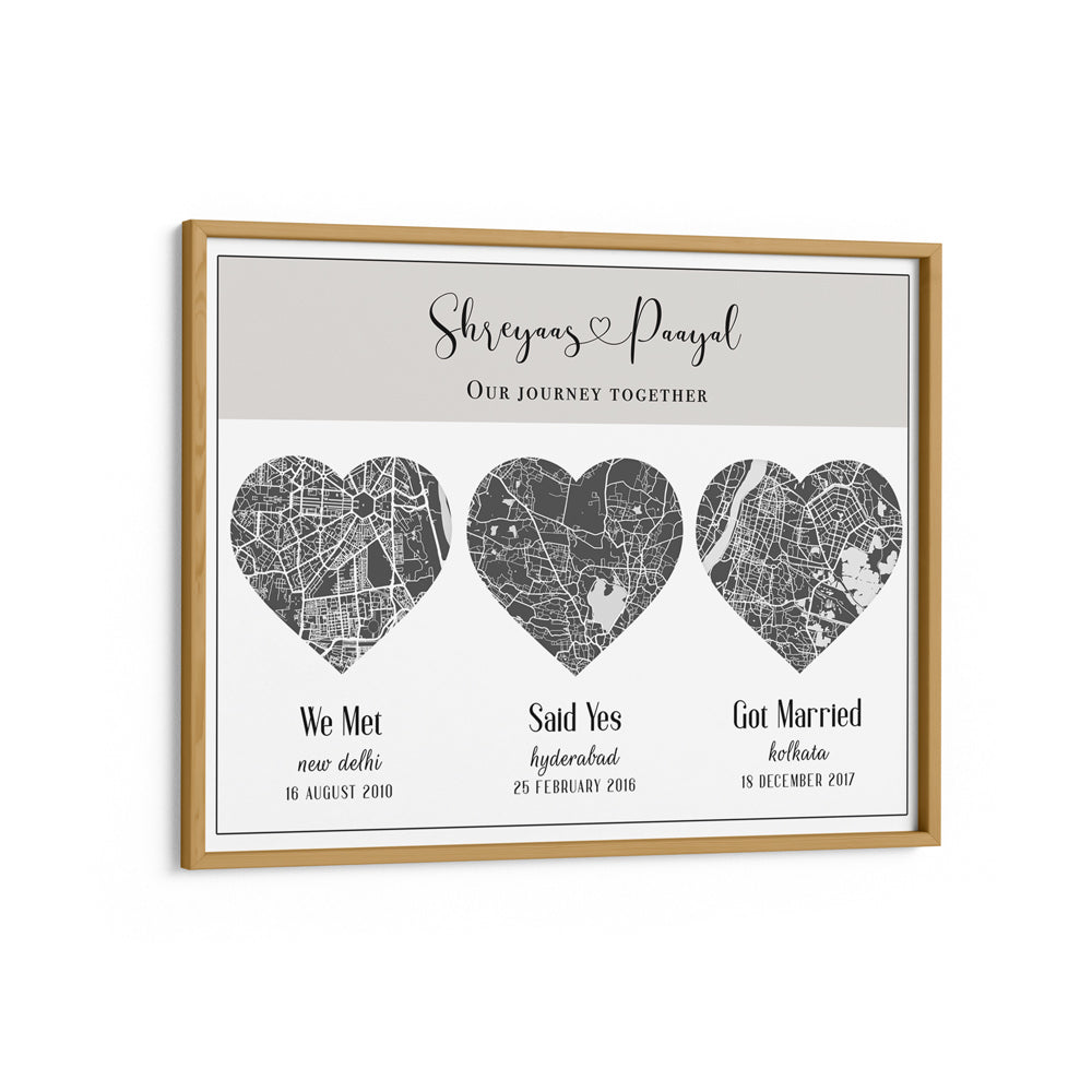 Triple Heart City Map - Slate Grey Nook At You  
