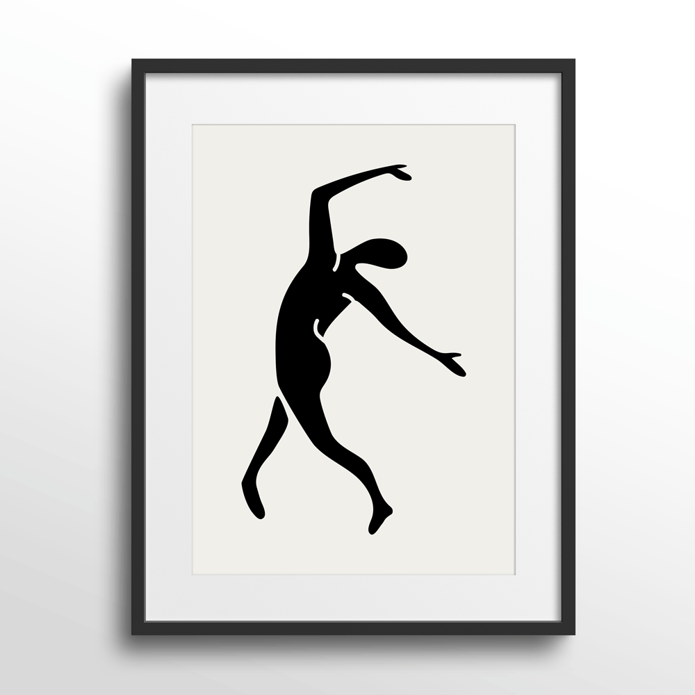 The Dance - Matisse Inspired Nook At You Matte Paper Black Frame With Mount