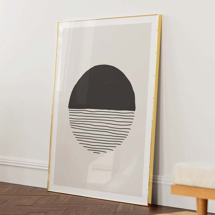 Abstract Geometric IV Abstract Painting-Gold Metal Frame-Nook At You