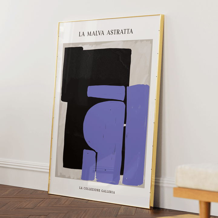 Abstract Mauve Abstract Art Paintings-Gold Metal Frame-Nook At You