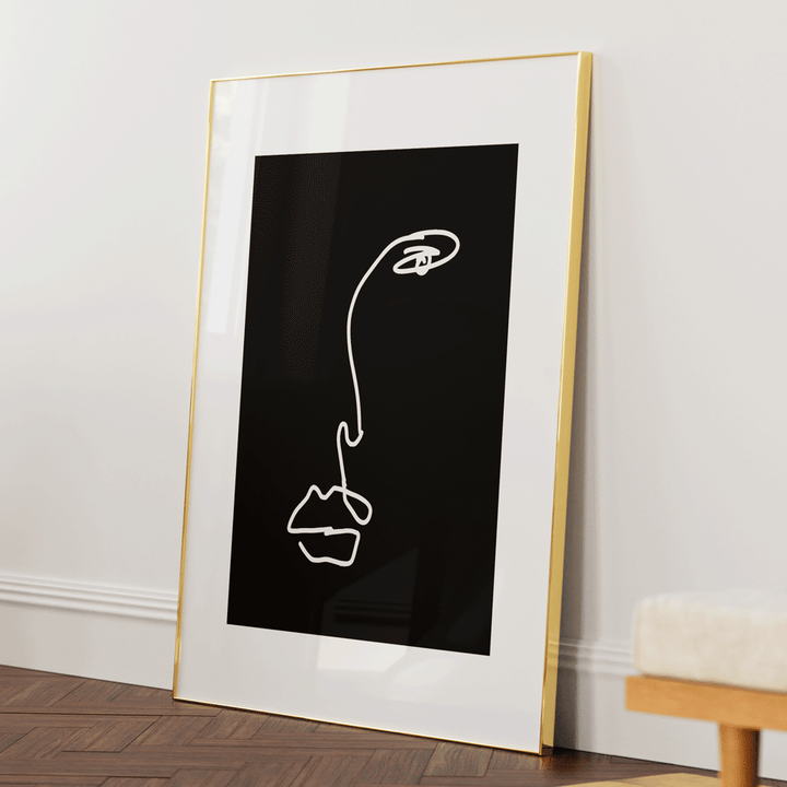 Appearance Nook At You Matte Paper Gold Metal Frame