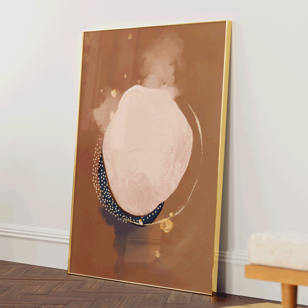 Appointment Abstract Prints-Gold Metal Frame-Nook At You