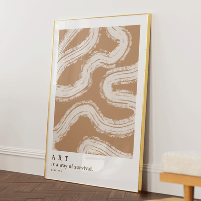 Art Is A Way... Exhibition Poster Nook At You Matte Paper Gold Metal Frame