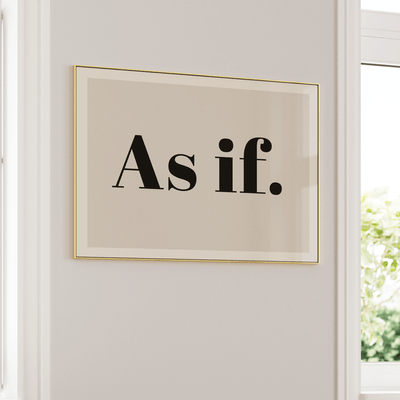 As if. Nook At You Matte Paper Gold Metal Frame