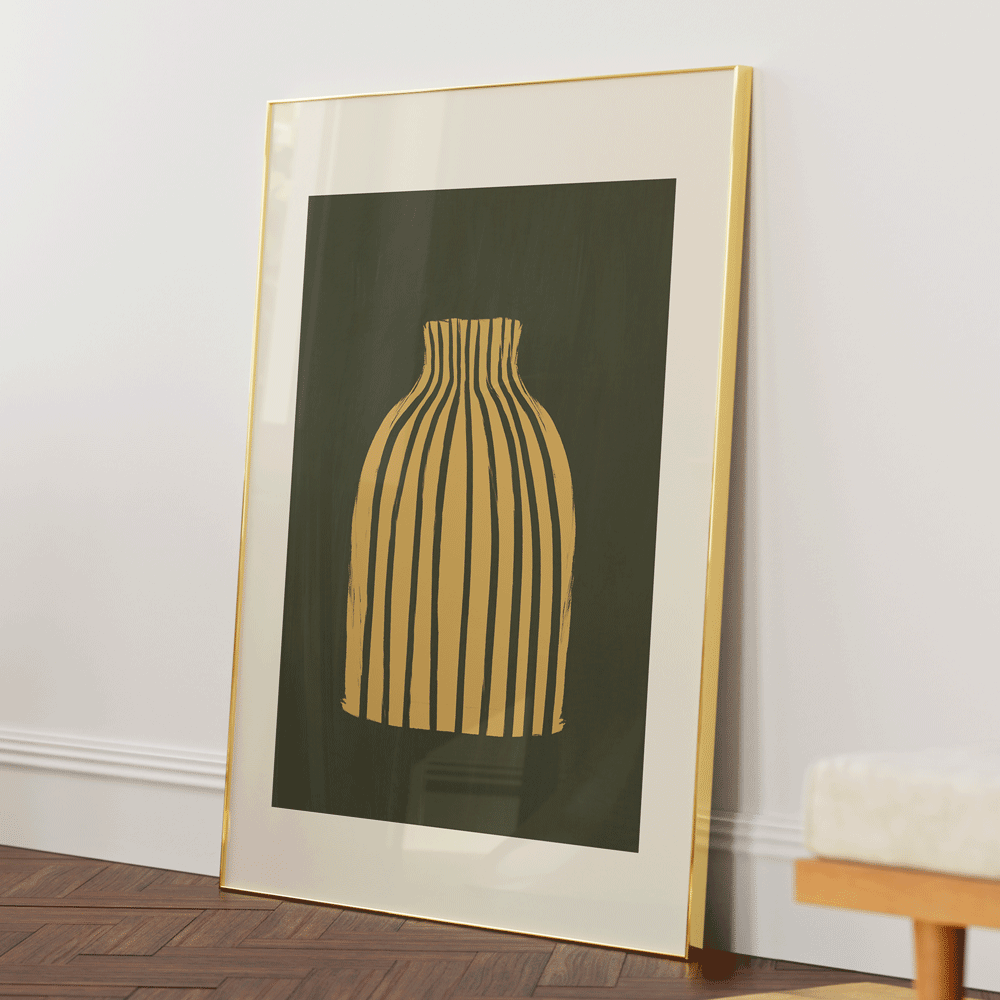 Auric Bowl Nook At You Matte Paper Gold Metal Frame