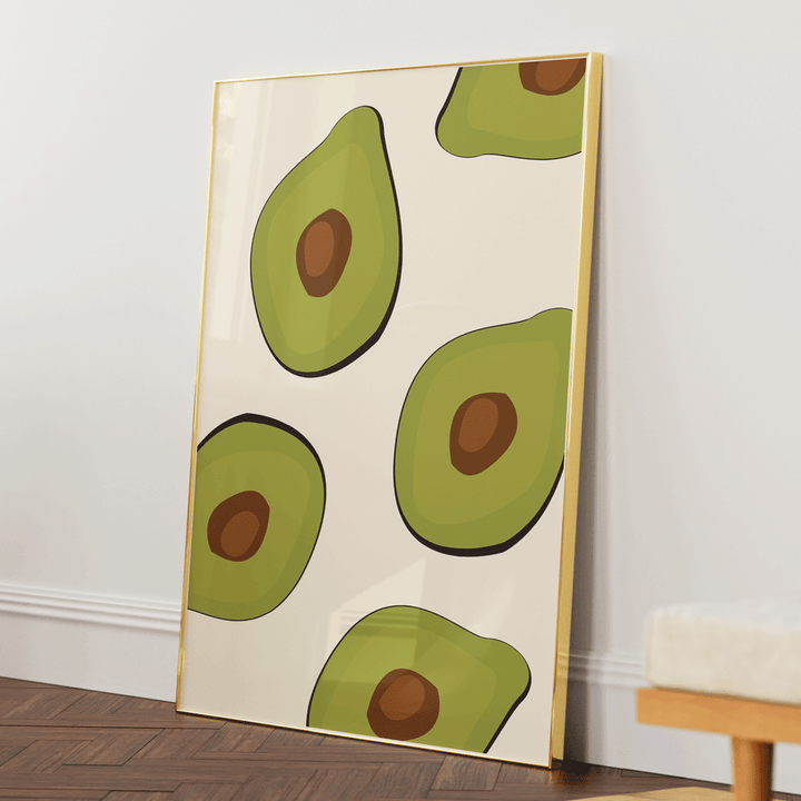 Avocado Nook At You Matte Paper Gold Metal Frame