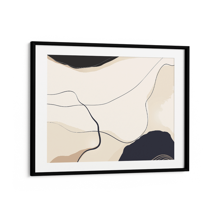 Chromatic Currents Abstract Art Paintings-Black Frame With Mount-Nook At You