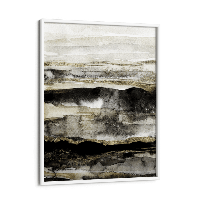 Liquid Gold Abstract Art Prints-White Frame-Nook At You