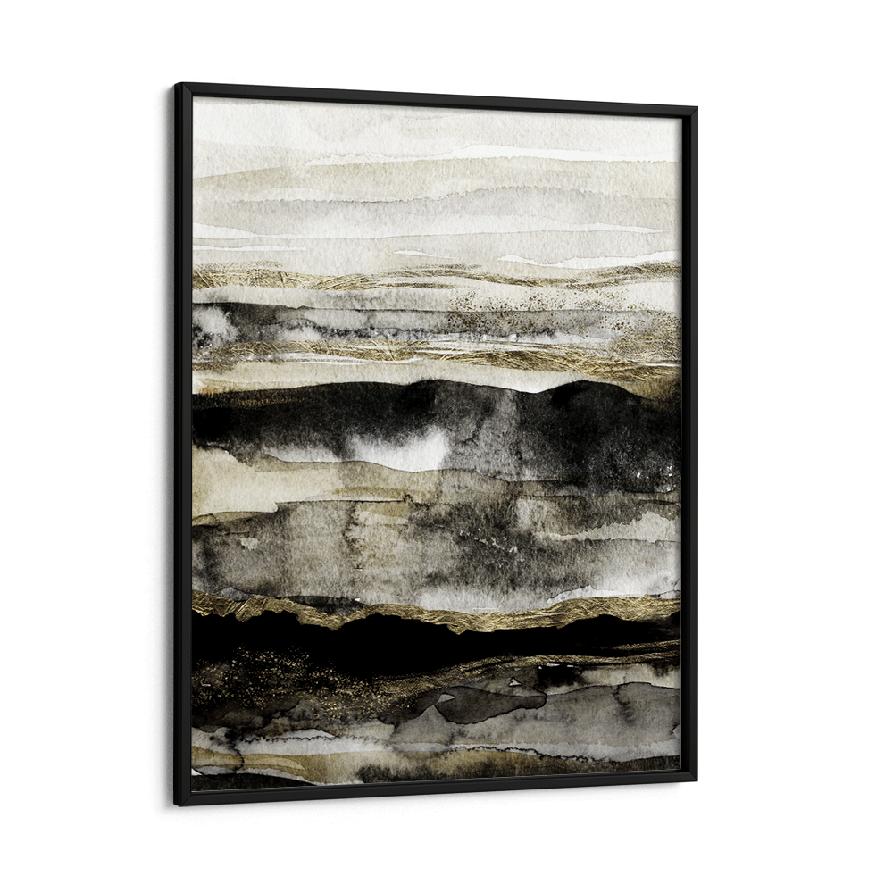 Liquid Gold Abstract Art Prints-Black Frame-Nook At You