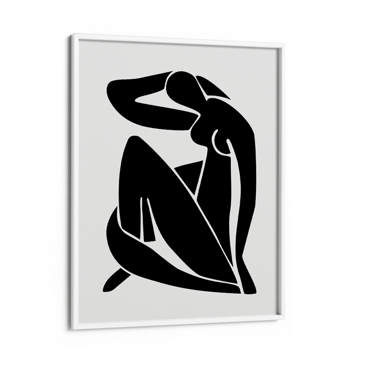 Nude - Matisse Inspired Abstract Art Prints-White Frame-Nook At You