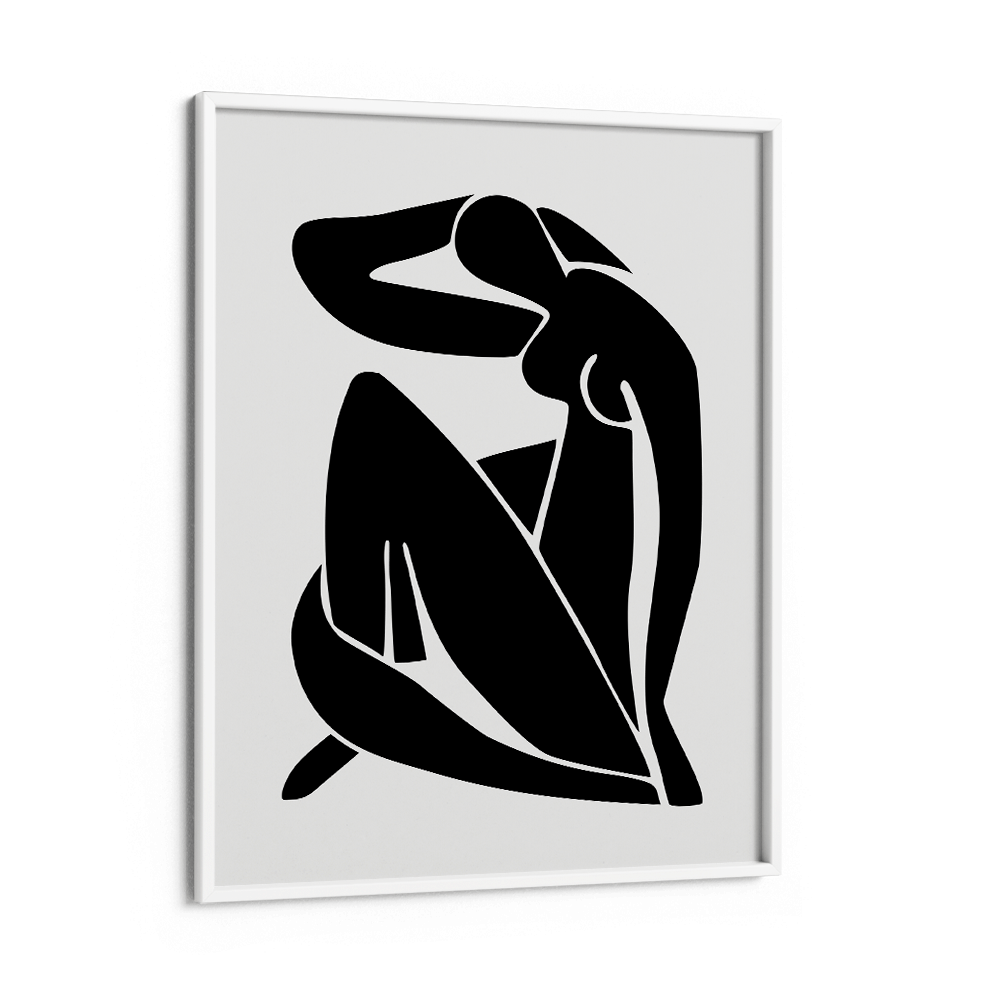 Nude - Matisse Inspired Nook At You Matte Paper White Frame
