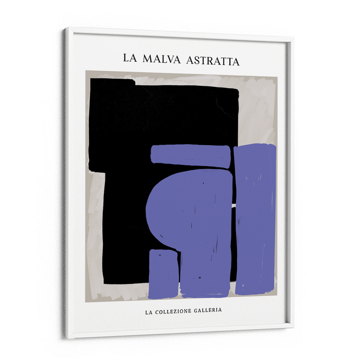Abstract Mauve Abstract Art Paintings-White Frame-Nook At You