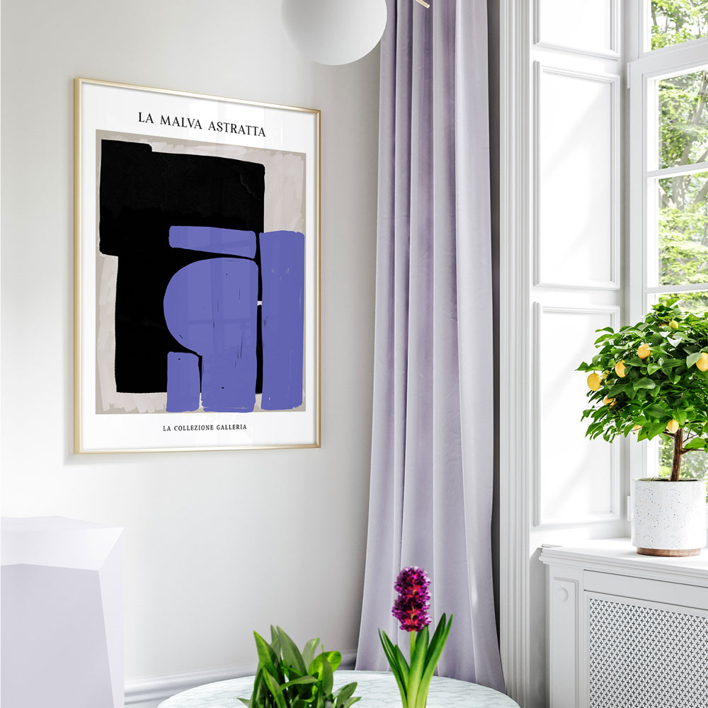 Abstract Mauve Nook At You Matte Paper Rolled Art