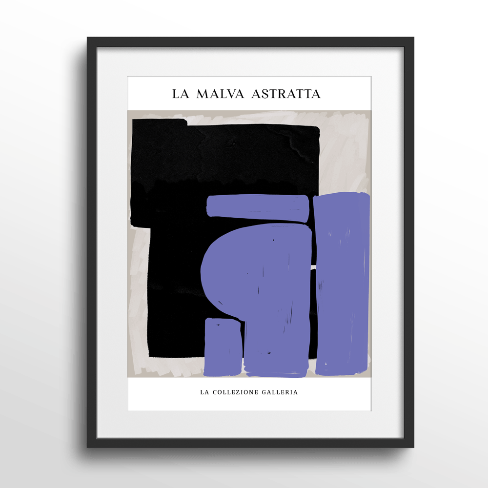 Abstract Mauve Nook At You Matte Paper Black Frame With Mount