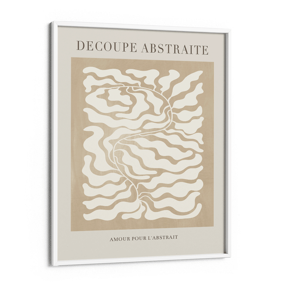 Decoupe Abstraite - Beige Nook At You Matte Paper White Frame